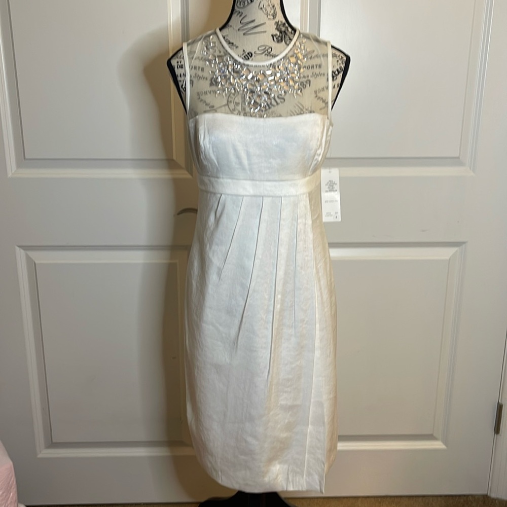 Adrianna Papell White Mini Dress